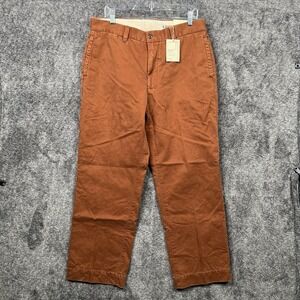 Express Pants Men's Size 34x30 Chino Relaxed Flat Front Red NWT NEW Preppy